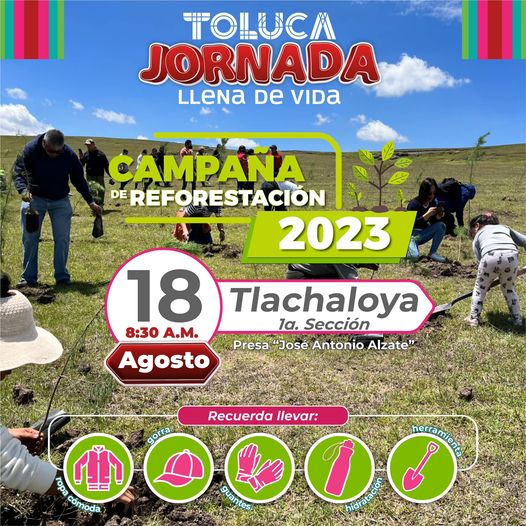 ¡Sumate a nuestra Reforestacion2023 y ayudanos a llenar Toluca de