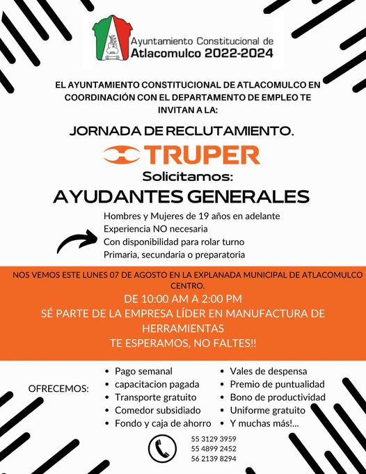 ¡Te invitamos a la Jornada de Reclutamiento este LUNES 07 DE AGOSTO en la Explan