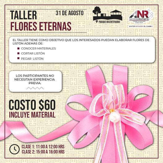 ¡Unete a nosotros en el taller de flores eternas el