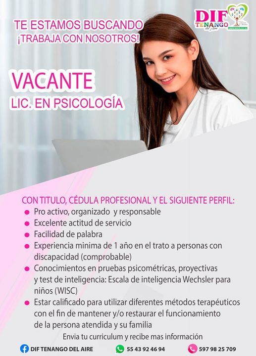 ¡Unete a nuestro equipo de trabajo Te estamos buscando Vacante