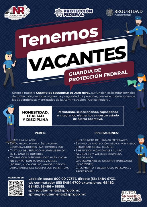 ¡Unete al equipo como Guardia de Proteccion Federal ¿Eres apasionado