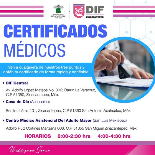 ¿Necesitas tramitar tu CERTIFICADO MEDICO