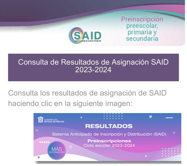 ¿Ya checaste los resultados del SAID Te dejamos el link