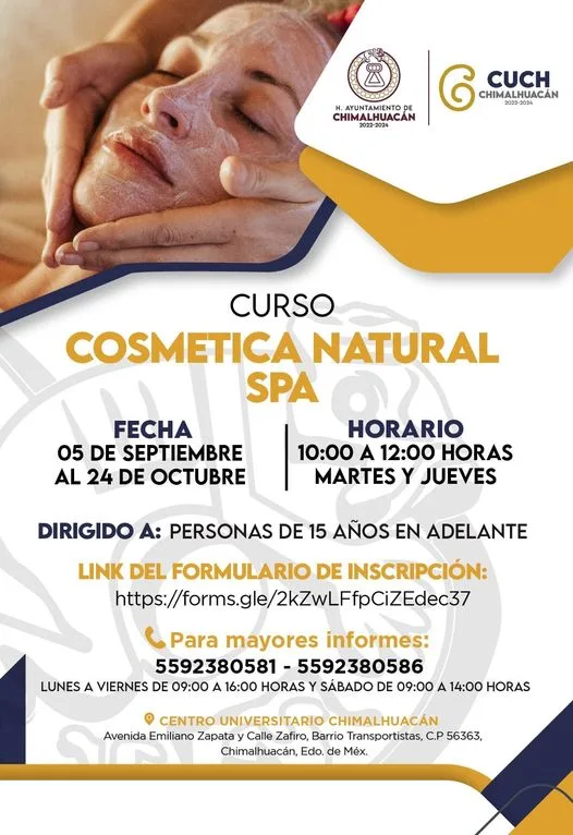 1693698310 El Centro Universitario Chimalhuacan te invita al curso de Cosmetica jpg