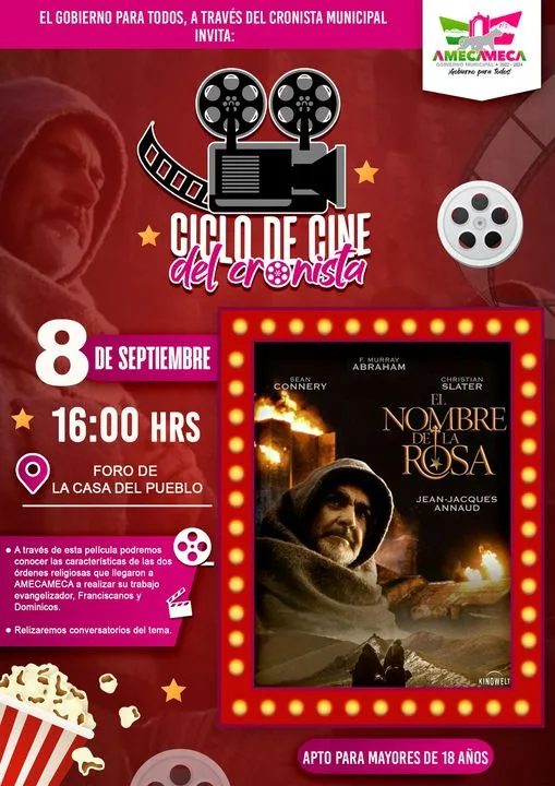 1693846891 El Gobierno de Amecameca te invita al Ciclo de Cine jpg