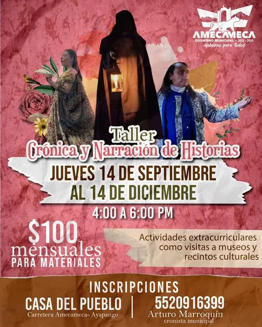 1693933402 El Gobierno de Amecameca te invita al taller Cronica y jpg