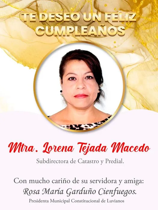 1693947137 Nuestras mas grandes felicitaciones a la Mtra Lorena Tejada Macedo jpg