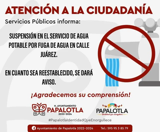 1694545325 PasaLaVoz Suspension del servicio de agua potable por fuga jpg