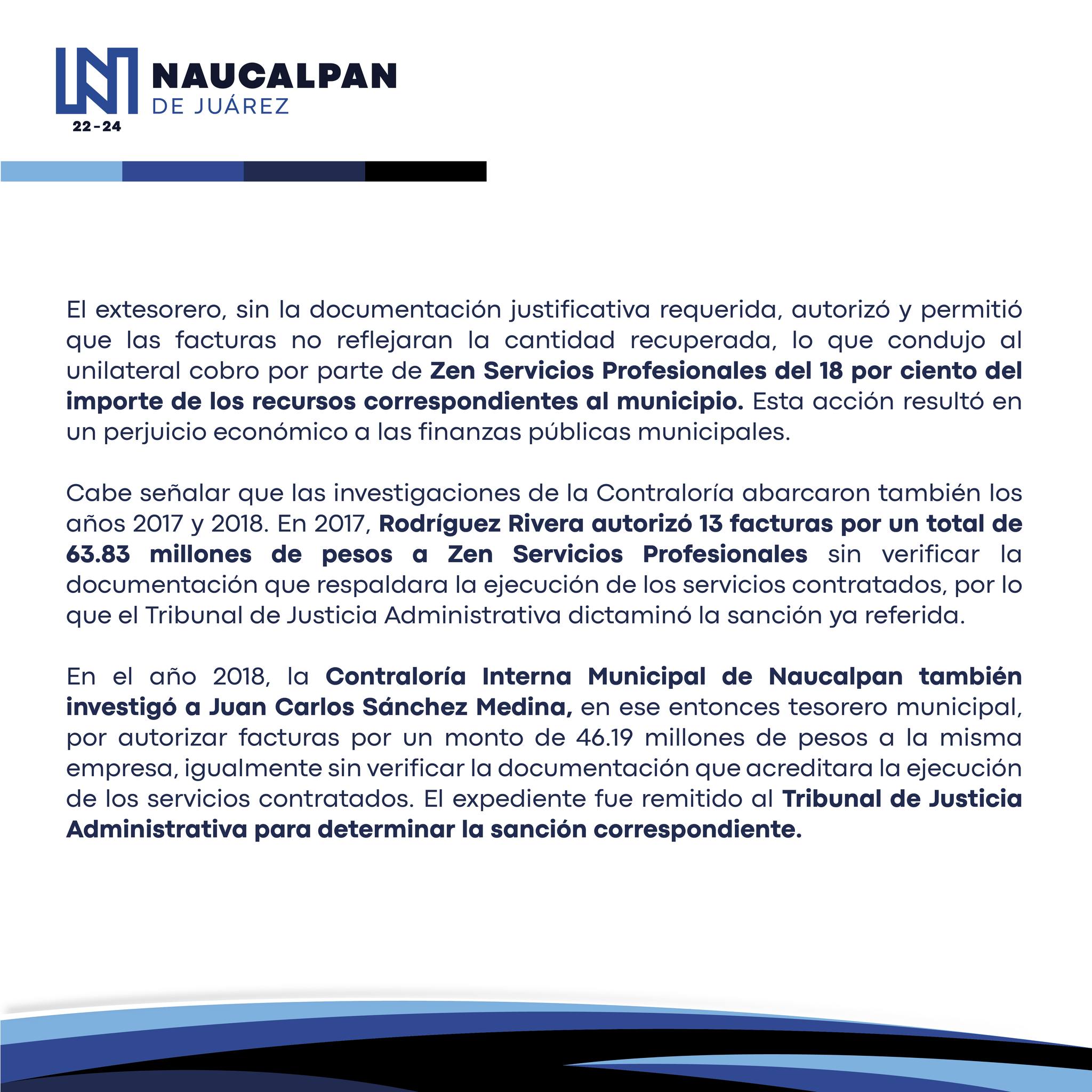 1694617535 330 SANCIONAN A EXTESORERO POR PAGOS SIN JUSTIFICACION La Contraloria Interna