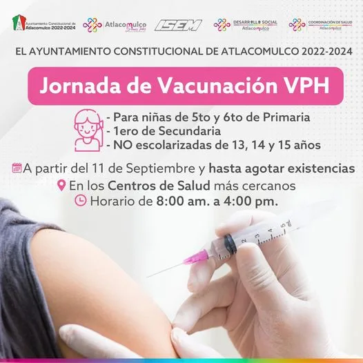 1694622135 Jornada de Vacunacion VPH jpg