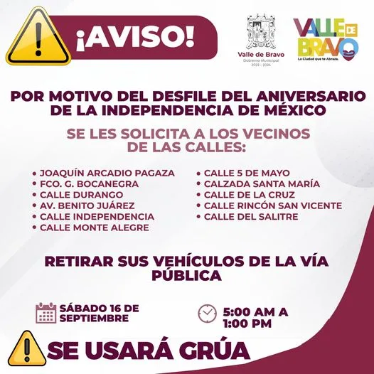 1694709787 AVISO IMPORTANTE Por motivo del desfile del CCXIII de la jpg