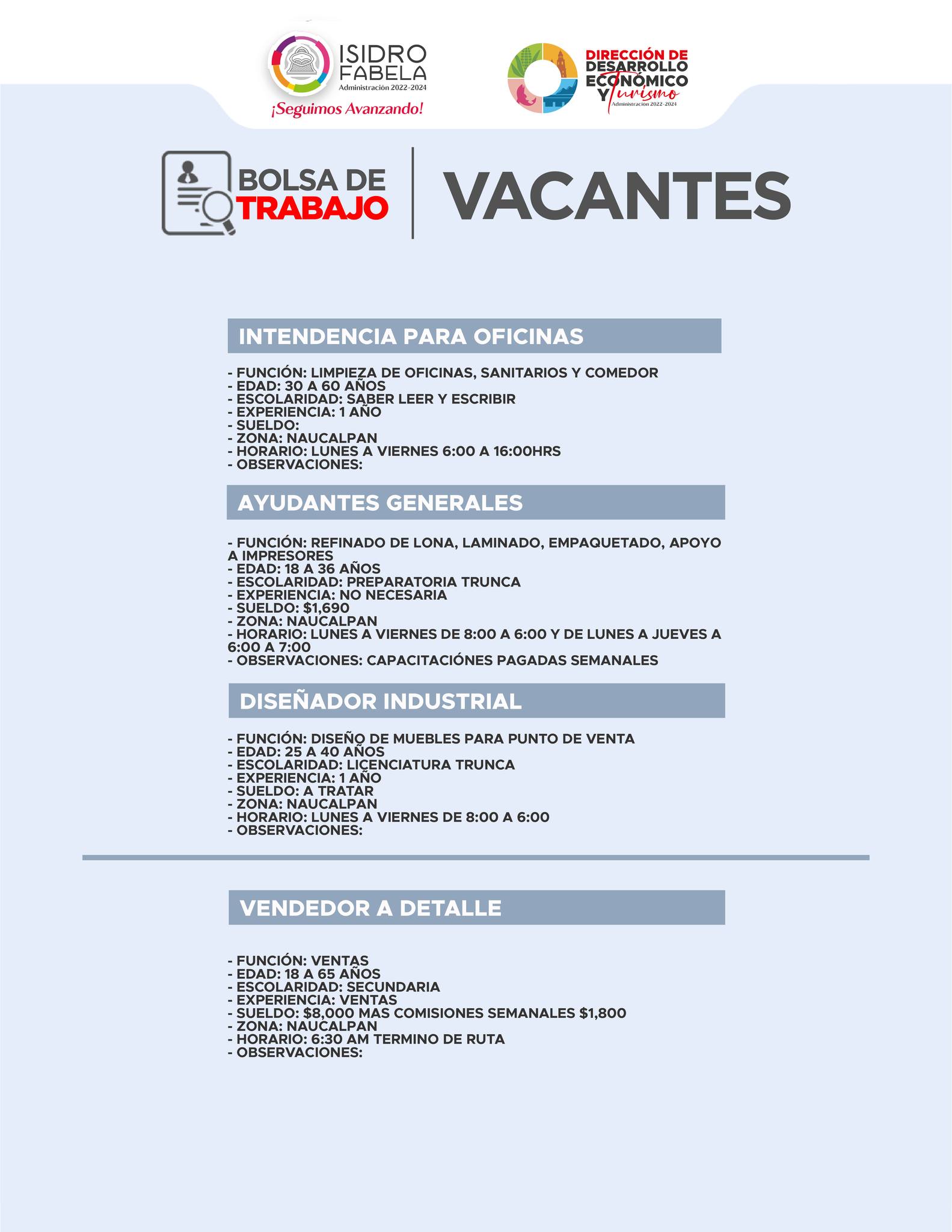 1694808643 461 𝗩𝗔𝗖𝗔𝗡𝗧𝗘𝗦 𝗗𝗘 𝗘𝗠𝗣𝗟𝗘𝗢 Si estas en busqueda de empleo