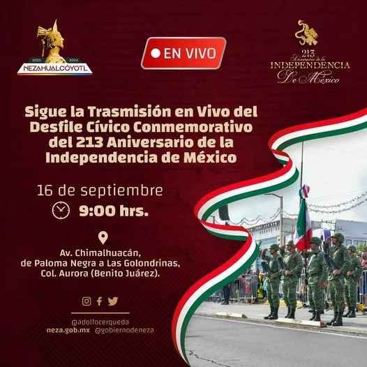 1694822126 Sigue la transmision en vivo del Desfile Civico Conmemorativo del jpg