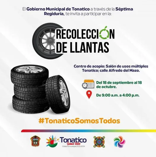 1695062897 RECORDATORIO Hoy inicia la recoleccion de llantas se recibiran solo jpg