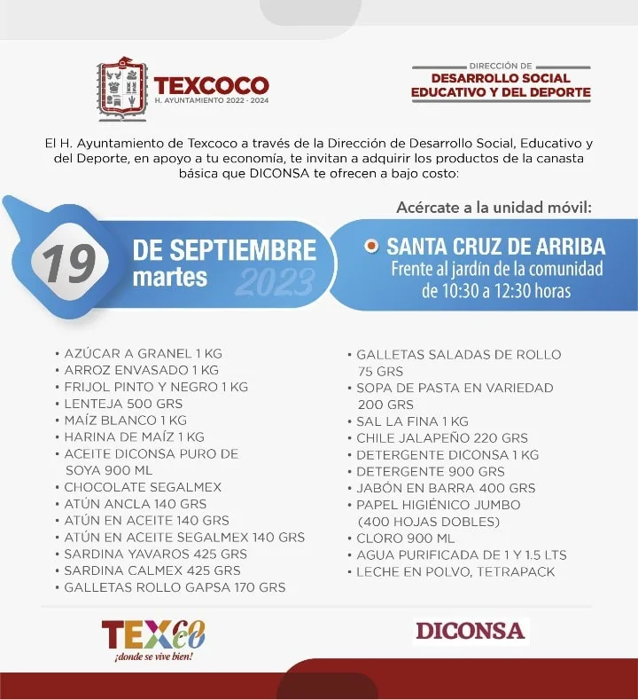 1695065970 Informacion importante El Ayuntamiento de Texcoco y DICONSA trae para jpg