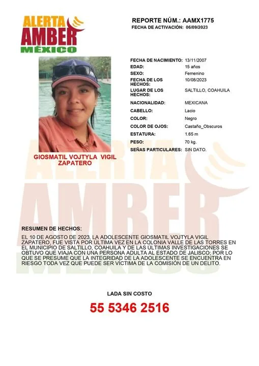 1695147752 ALERTA AMBER Si tienes alguna informacion comunicate al 5553462516 ayudemos jpg