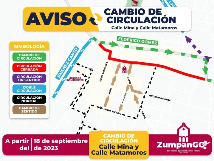 1695339963 Cambios de Sentido en Calles del Centro de Zumpango Atencion jpg