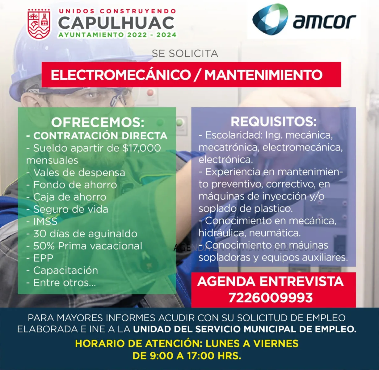 1695660457 677 Atencion El Ayuntamiento de Capulhuac te presenta las siguientes vacantes