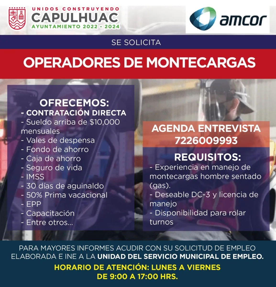 1695660473 Atencion El Ayuntamiento de Capulhuac te presenta las siguientes vacantes