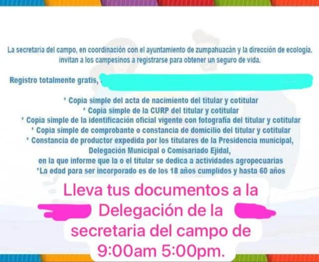 1695733144 Seguro para campesinos Recibe apoyo economico al fallecer el titular jpg