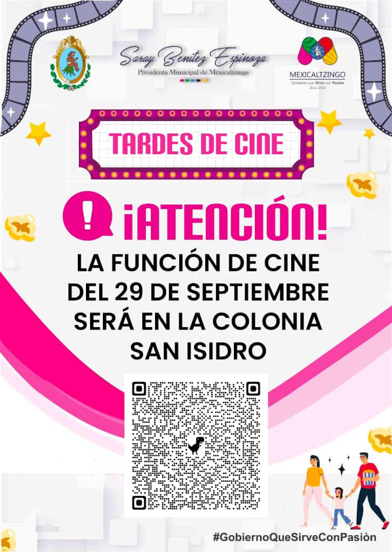 1695835517 340 Este viernes la tarde de Cine sera en la Colonia