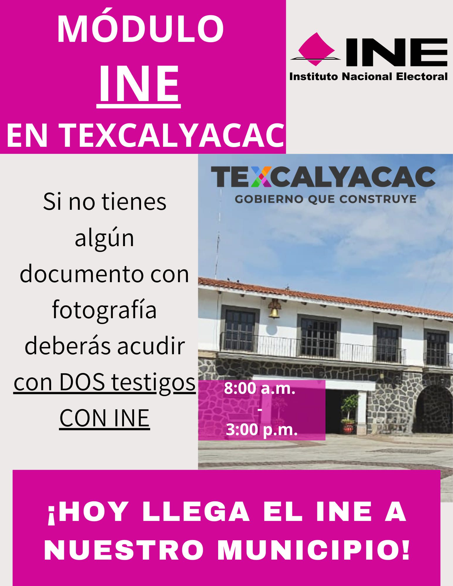 1696004746 544 ¡HOY LLEGA EL INE A TEXCALYACAC