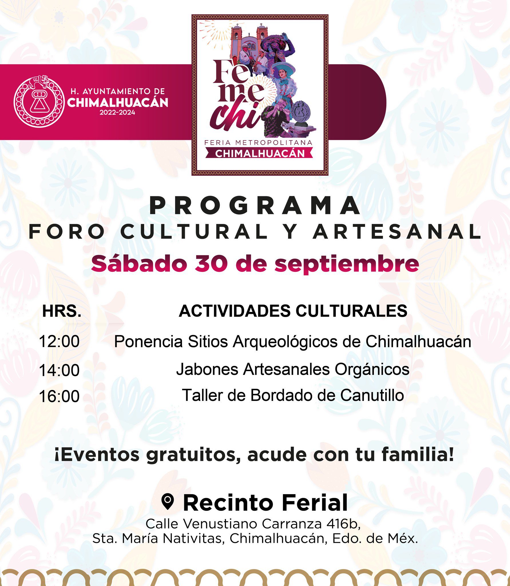 1696031122 908 Consulta la programacion del Foro Cultural y Artesanal de la