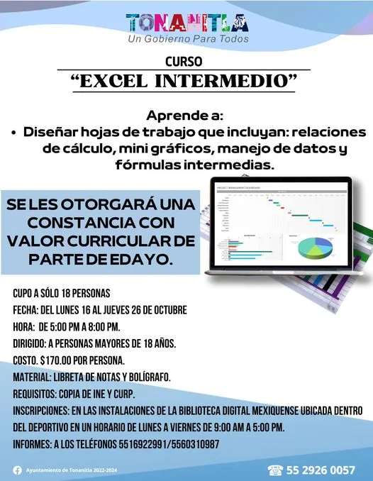 1696090891 Curso de Excel intermedio con constancia de valor curricular jpg