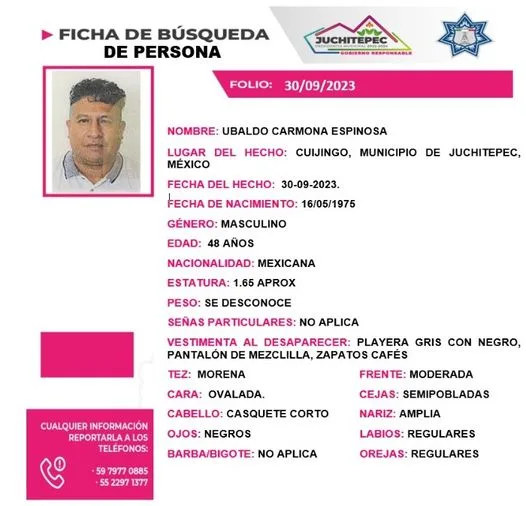 1696107032 PersonaDesaparecida Ayudanos a encontrar a Ubaldo Carmona Espinosa Tu jpg