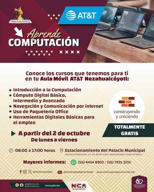 Aprendizaje ¿Te gustaria aprender computacion Entonces acercate al AulaMovi