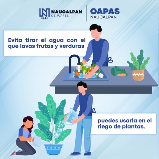 Cada gota cuenta Al lavar tus frutas y verduras ¡no