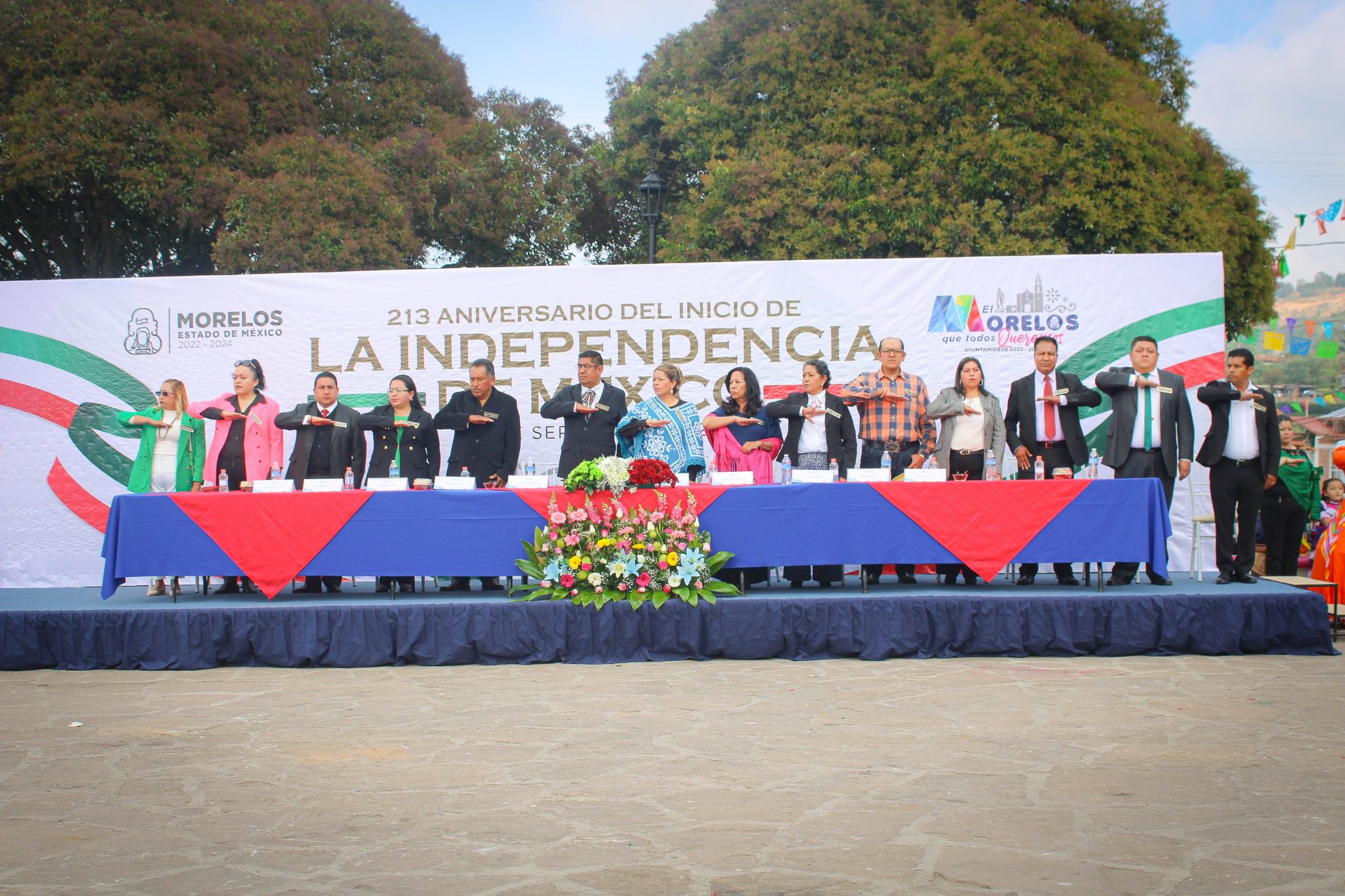 Ceremonia Civica Conmemorativa al 213 Aniversario de la Independencia de