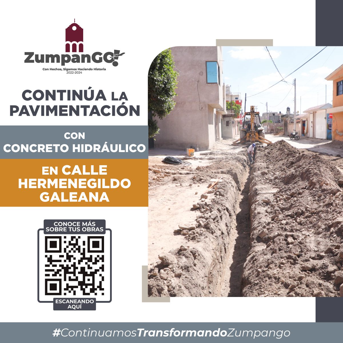 Continuamos con la pavimentacion de Hermenegildo Galeana no solo buscando