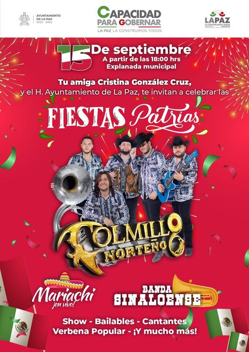 Este 15 de septiembre festeja con nosotros ¡las fiestas patrias