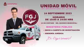 FGJ ll 𝗨𝗡𝗜𝗗𝗔𝗗 𝗠𝗢́𝗩𝗜𝗟 𝗗𝗘 𝗗𝗘𝗡𝗨𝗡𝗖𝗜𝗔𝗦 ¿Requieres de asesoria juridica