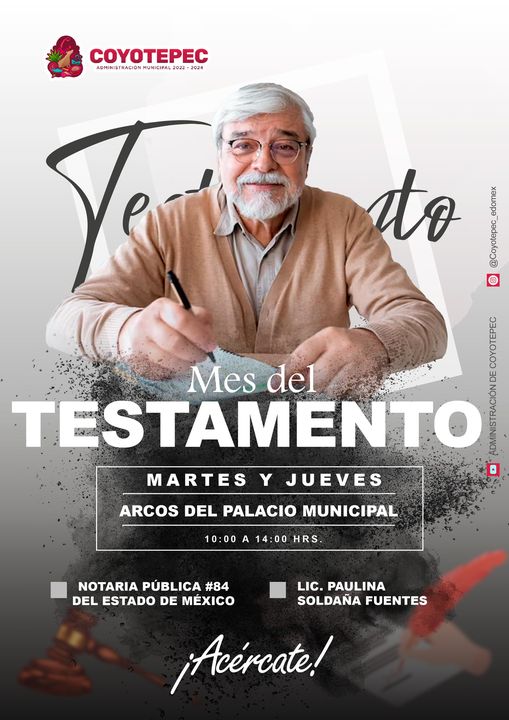 II 𝐌𝐄𝐒 𝐃𝐄𝐋 𝐓𝐄𝐒𝐓𝐀𝐌𝐄𝐍𝐓𝐎 Nuestro presidente municipal Andres Montoya te