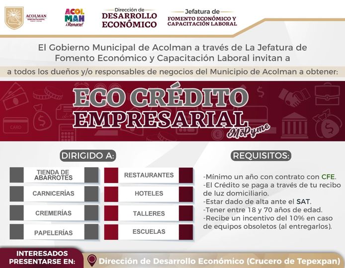 Solicita Eco Credito Empresarial ¿Te interesa reemplazar tus equipos electricos