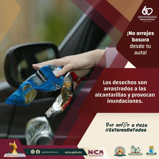 Valores ¡No arrojes Basura desde tu auto Mantener limpia