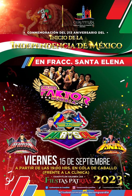 Ven y Festeja con nosotros este 15 de Septiembre