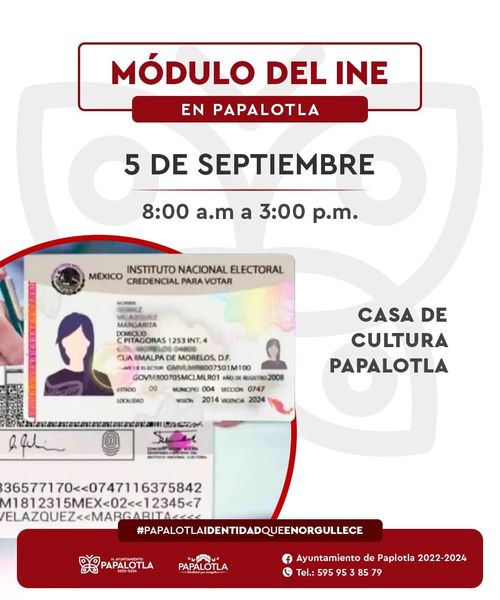 tramites ¡El Modulo del INE visita Papalotla PapalotlaIdentidadQueEnorg