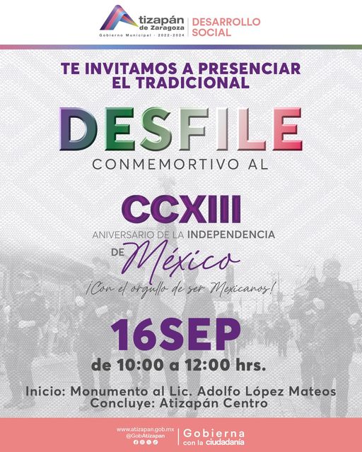 ¡Acompananos este sabado 16 de septiembre en nuestro desfile conmemorativo