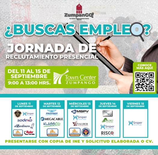 ¡Atencion Zumpanguenses Oportunidades Laborales en Camino ¿Buscas empleo ¡