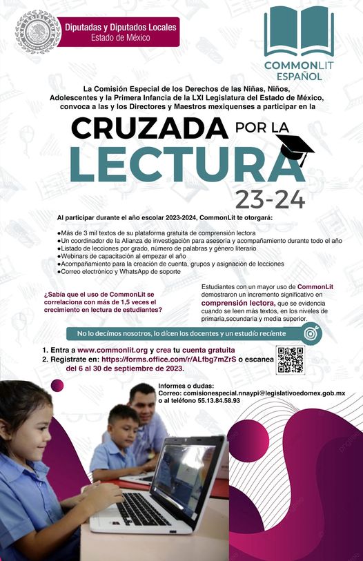 ¡Atencion directores y docentes La Cruzada por la Lectura 23 24