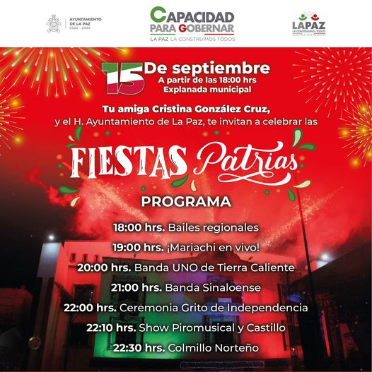 ¡Celebremos las fiestas patrias ¡Te esperamos LaPazLaConstruimosTodos