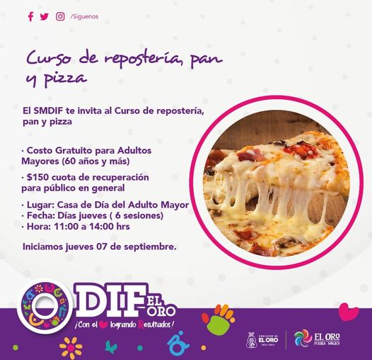 ¡Curso de reposteria pan y pizza Se llevara a cabo