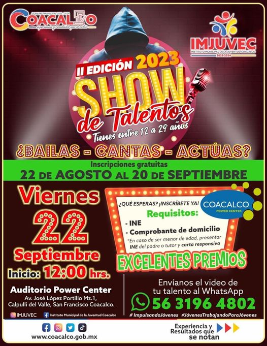 ¡Demuestra tu talento en el show mas esperado del ano