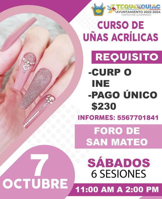 ¡Inscribete al curso de unas acrilicas en el Barrio de