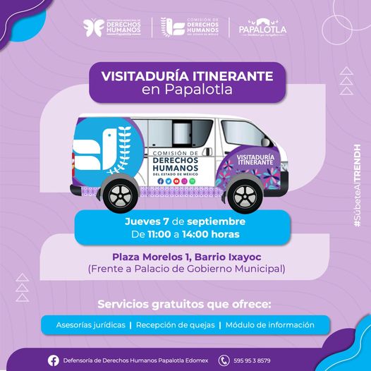 ¡Llega a Papalotla la Visitaduria Itinerante de la Comision de