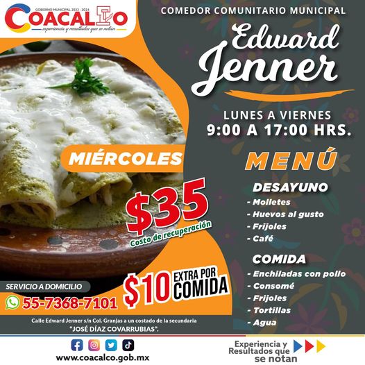 ¡Miercoles de enchiladas en el comedor comunitario Edward Jenner Te