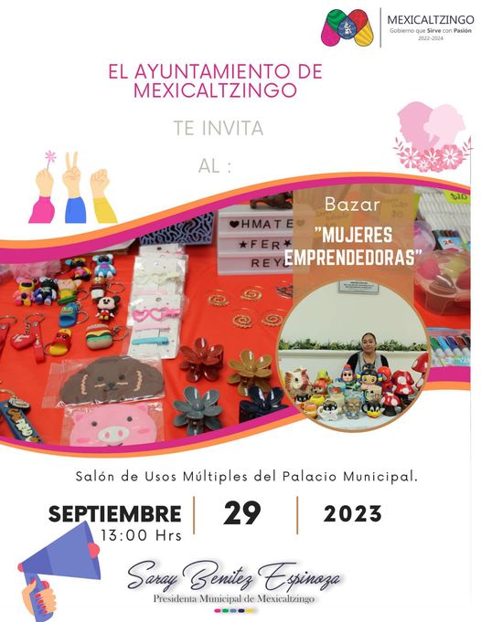 ¡No se pierdan el Bazar Mujeres Emprendedoras Un espacio lleno